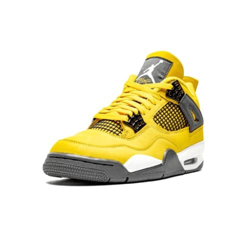 Air Jordan 4 Retro “Lightning” 2021 — Premium Tour Yellow Nubuck Retro Sneaker with Black & White Accents