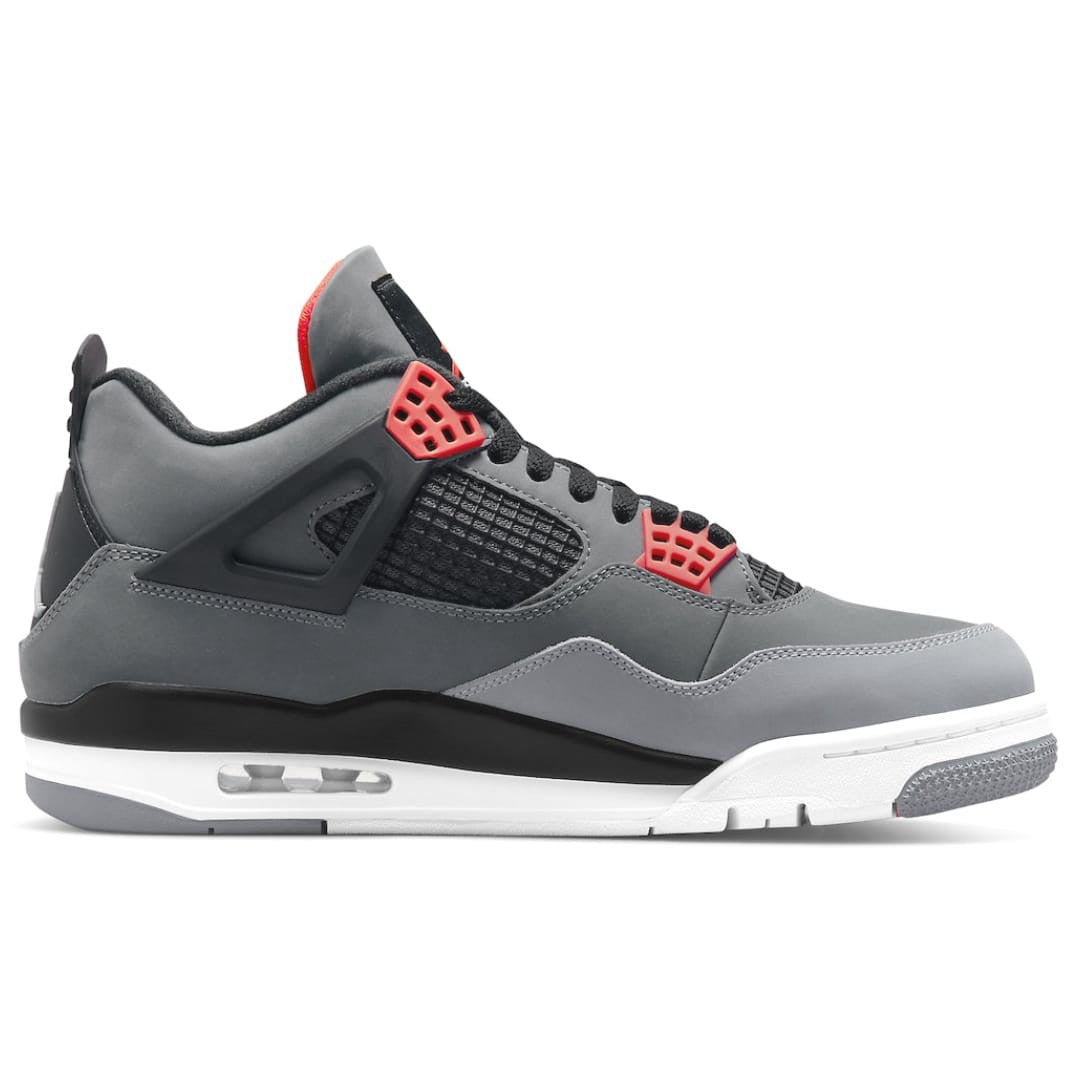 Air Jordan 4 “Infrared” — Premium Suede Retro Basketball Sneaker in Dark Grey & Bright Infrared