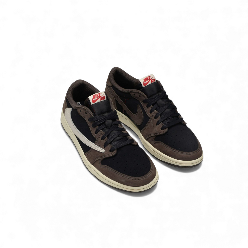 Travis Scott x Air Jordan 1 Low “Mocha” — Reverse Swoosh Limited Edition Cactus Jack Sneaker