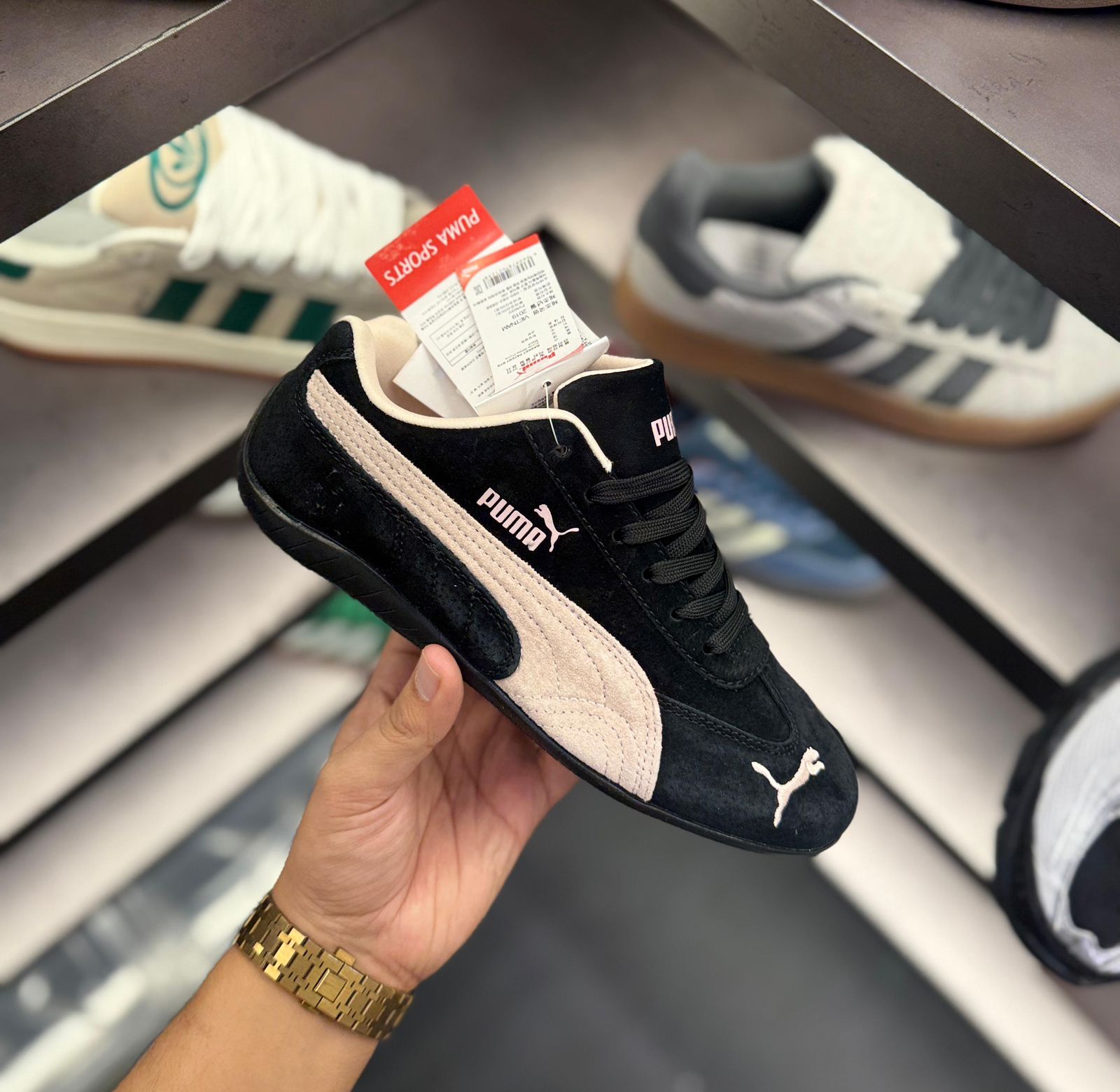 Puma Speed Cat Black & Pink – Motorsport Style Sneakers