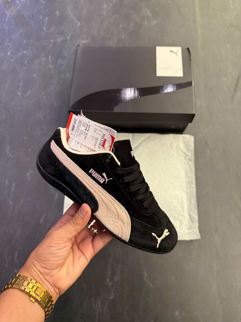 Puma Speed Cat Black & Pink – Motorsport Style Sneakers