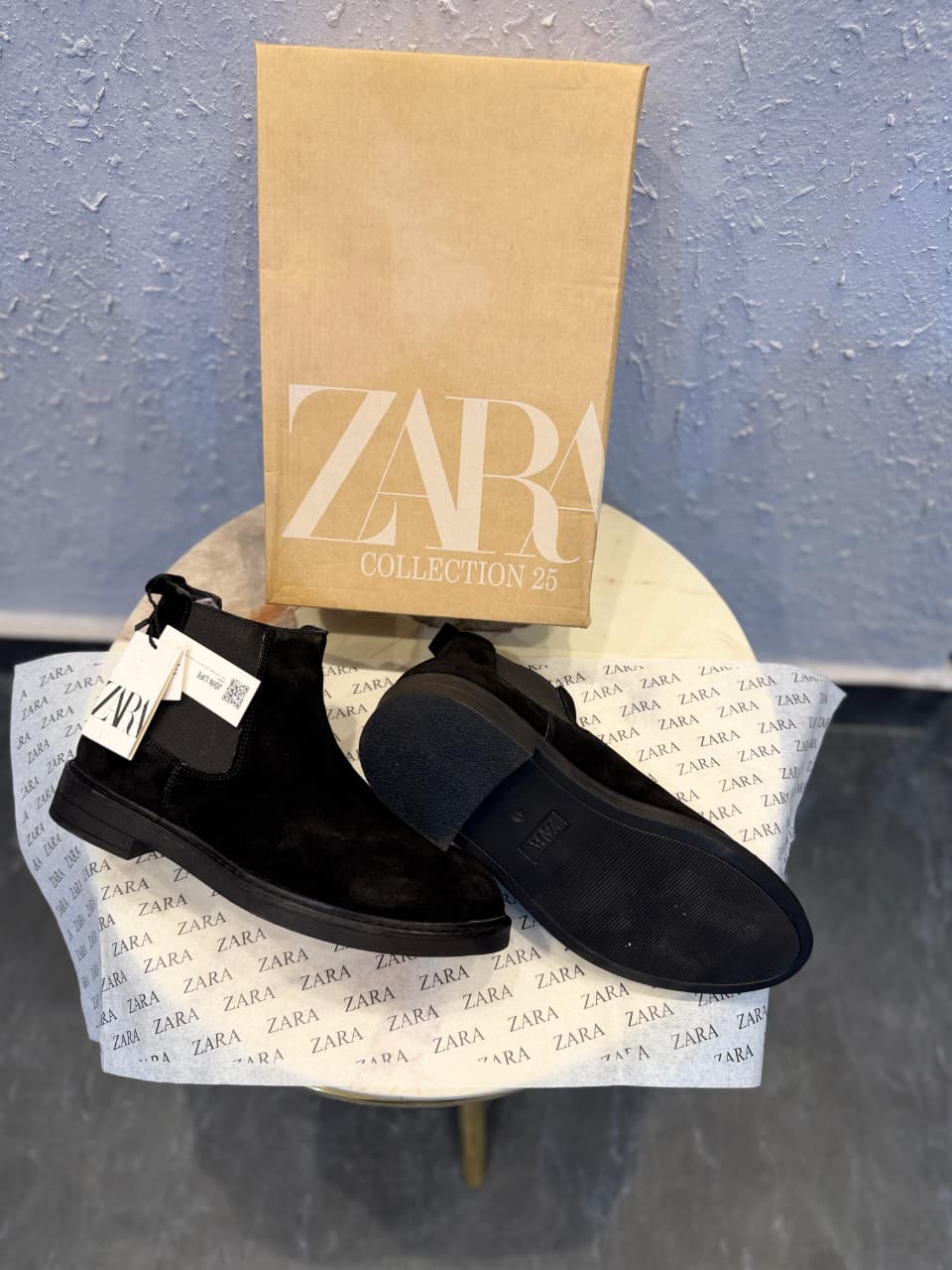 ZARAA Suede Leather Chelsea Boots for Men