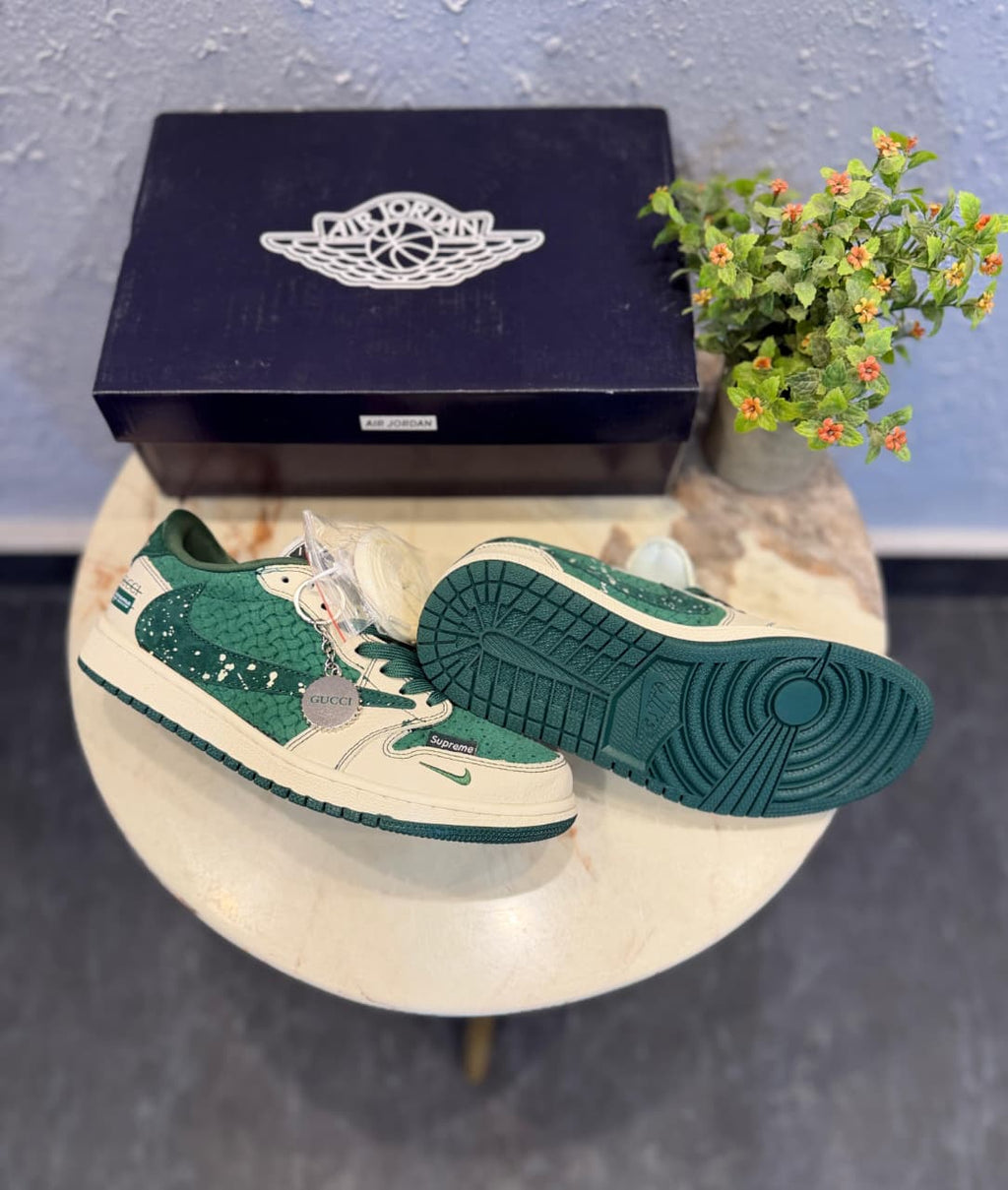 AJJ 1 Reverse Supreme Gucci – High-Top Statement Sneakers