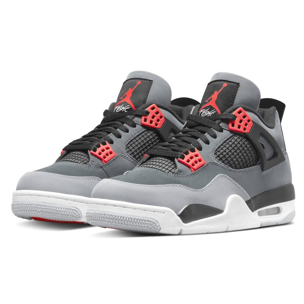 Air Jordan 4 “Infrared” — Premium Suede Retro Basketball Sneaker in Dark Grey & Bright Infrared