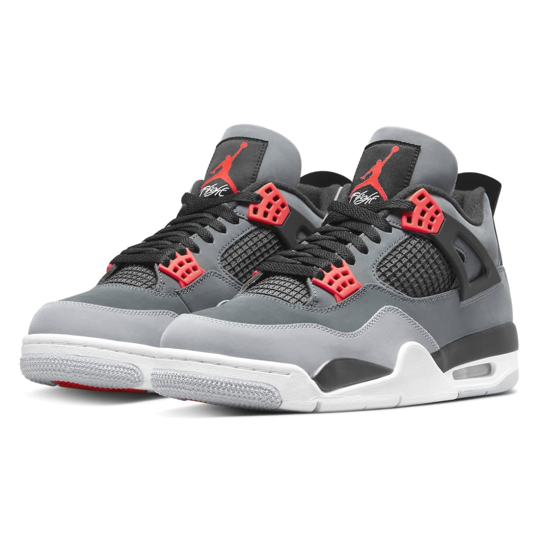 Air Jordan 4 “Infrared” — Premium Suede Retro Basketball Sneaker in Dark Grey & Bright Infrared
