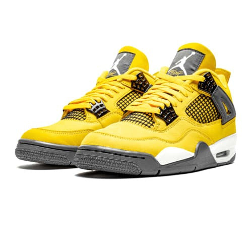 Air Jordan 4 Retro “Lightning” 2021 — Premium Tour Yellow Nubuck Retro Sneaker with Black & White Accents