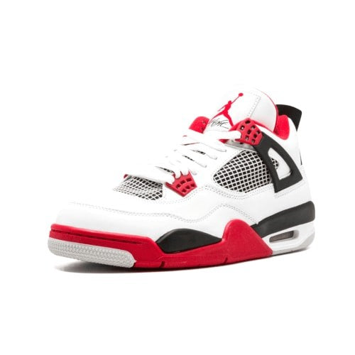 Air Jordan 4 Retro “Fire Red” — Classic White, Black & Red