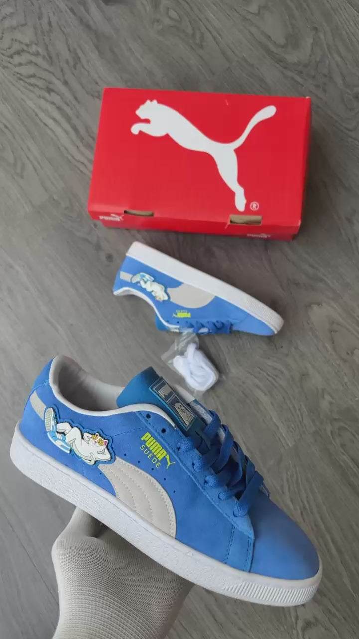 PUMA Suede x RIPNDIP Sneakers (Blue) – Limited Edition Streetwear Shoes